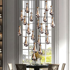 Raindrop Round Chandelier 47", Rain Chandelier by Franing - Chandelier,SHOP ALL,crystal chandelier,Ceiling