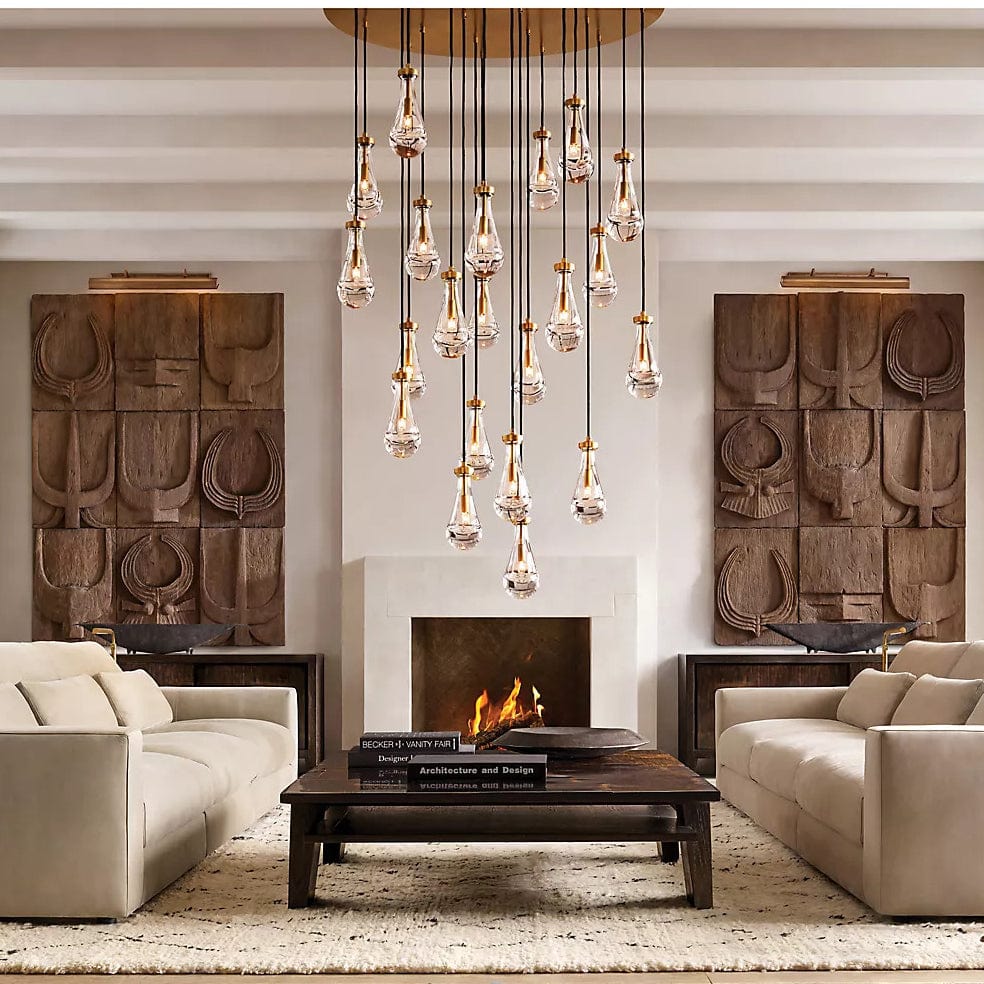 Raindrop Round Chandelier 47", Rain Chandelier by Franing - Chandelier,SHOP ALL,crystal chandelier,Ceiling