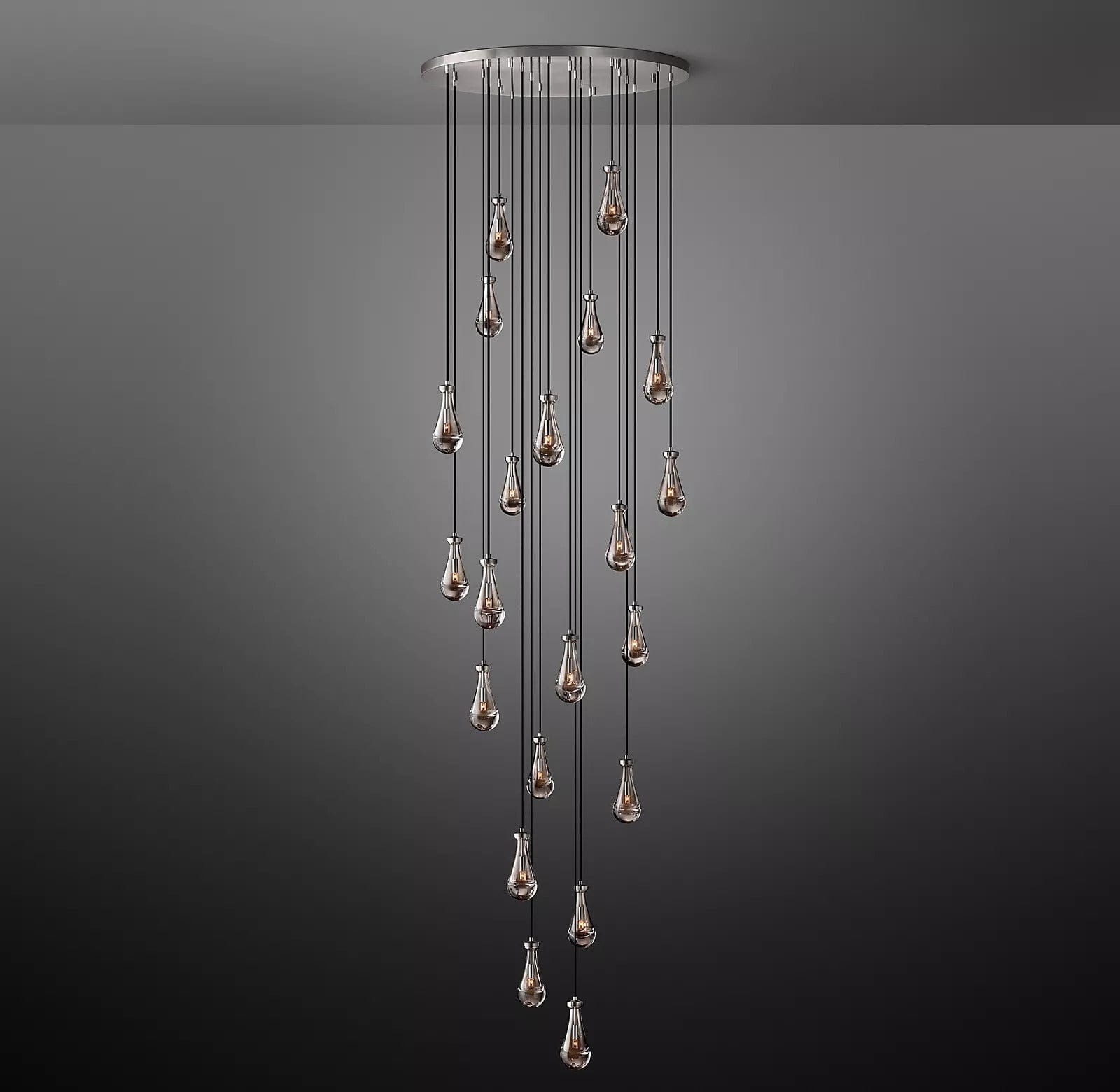 Raindrop Round Chandelier 47", Rain Chandelier by Franing - Chandelier,SHOP ALL,crystal chandelier,Ceiling