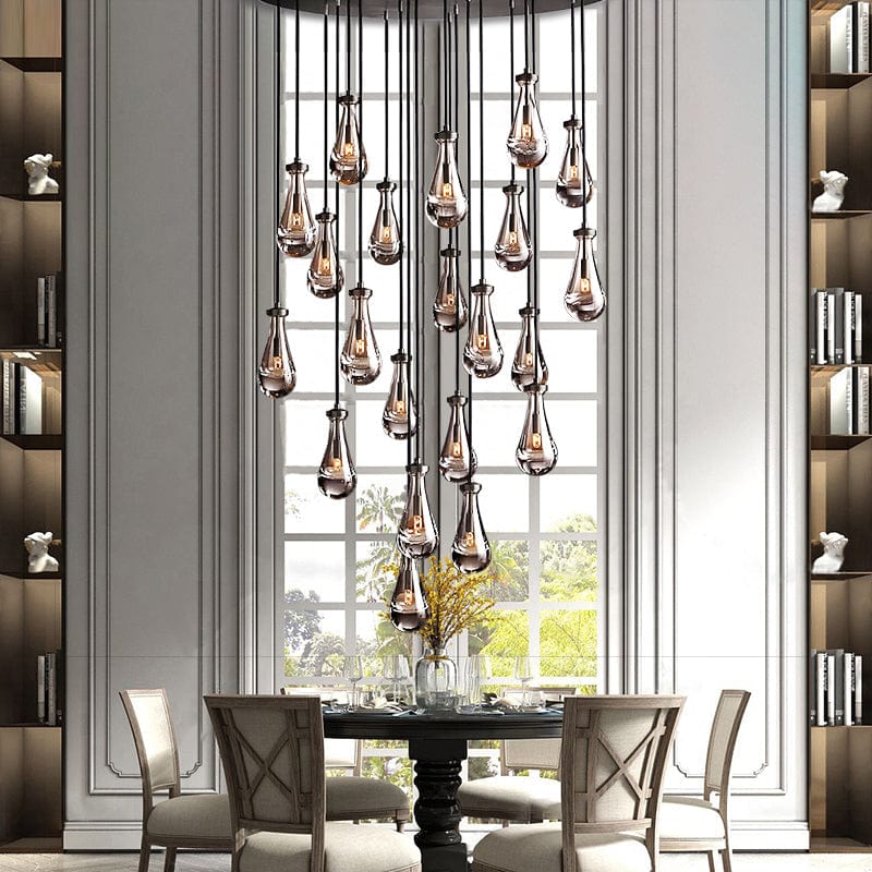 Raindrop Round Chandelier 47", Rain Chandelier by Franing - Chandelier,SHOP ALL,crystal chandelier,Ceiling