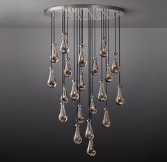 Raindrop Round Chandelier 47", Rain Chandelier by Franing - Chandelier,SHOP ALL,crystal chandelier,Ceiling