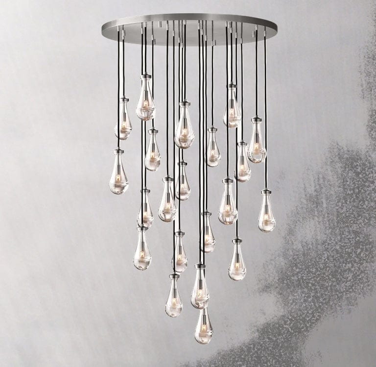 Raindrop Round Chandelier 47", Rain Chandelier by Franing - Chandelier,SHOP ALL,crystal chandelier,Ceiling