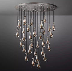 Raindrop Round Chandelier 60", Rain Chandelier by Franing - Chandelier,SHOP ALL,crystal chandelier,Ceiling