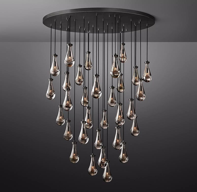 Raindrop Round Chandelier 60", Rain Chandelier by Franing - Chandelier,SHOP ALL,crystal chandelier,Ceiling