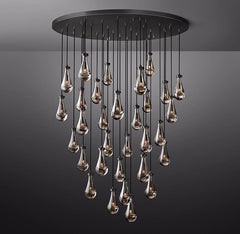Raindrop Round Chandelier 60", Rain Chandelier by Franing - Chandelier,SHOP ALL,crystal chandelier,Ceiling