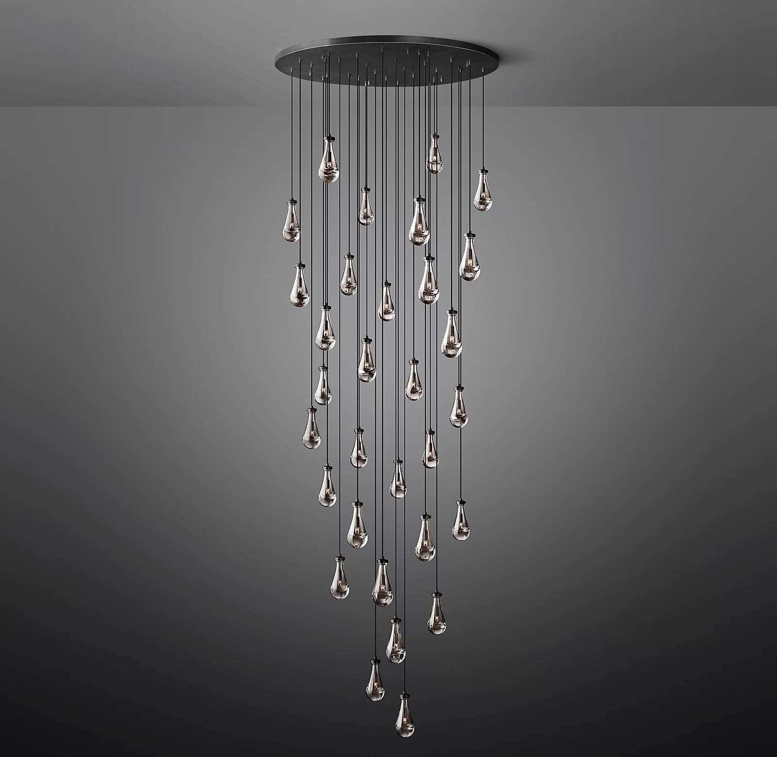 Raindrop Round Chandelier 60", Rain Chandelier by Franing - Chandelier,SHOP ALL,crystal chandelier,Ceiling