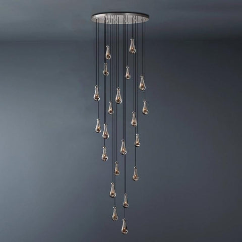 Raindrop Round Long High Ceiling Chandelier 47'' by Franing - Chandelier,SHOP ALL,crystal chandelier,Ceiling