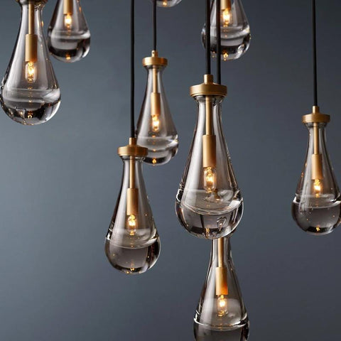 Raindrop Round Long High Ceiling Chandelier 47'' by Franing - Chandelier,SHOP ALL,crystal chandelier,Ceiling