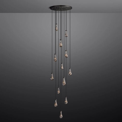 Raindrop Round Long High Ceiling Chandelier Light D36'' by Franing - Chandelier,SHOP ALL,crystal chandelier,Ceiling