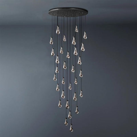 Raindrop Round Long High Ceiling Chandelier Light D60" by Franing - Chandelier,SHOP ALL,crystal chandelier,Ceiling