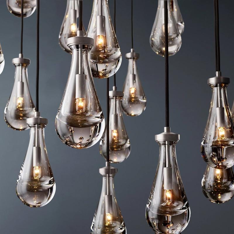 Raindrop Round Long High Ceiling Chandelier Light D60" by Franing - Chandelier,SHOP ALL,crystal chandelier,Ceiling
