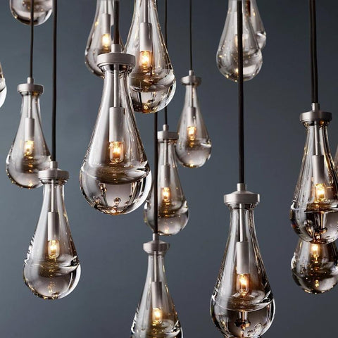 Raindrop Round Long High Ceiling Chandelier Light D60" by Franing - Chandelier,SHOP ALL,crystal chandelier,Ceiling