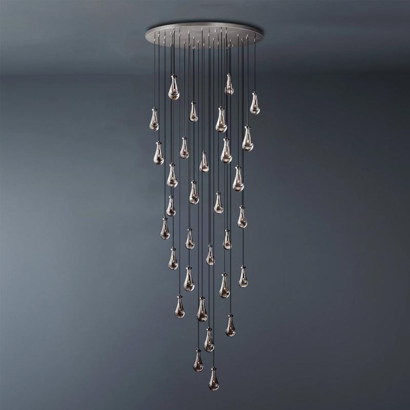 Raindrop Round Long High Ceiling Chandelier Light D60" by Franing - Chandelier,SHOP ALL,crystal chandelier,Ceiling