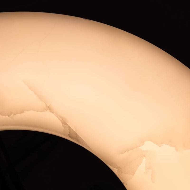 Round Alabaster Plate Chandelier by Franing - Chandelier .SHOP ALL .Alabaster
