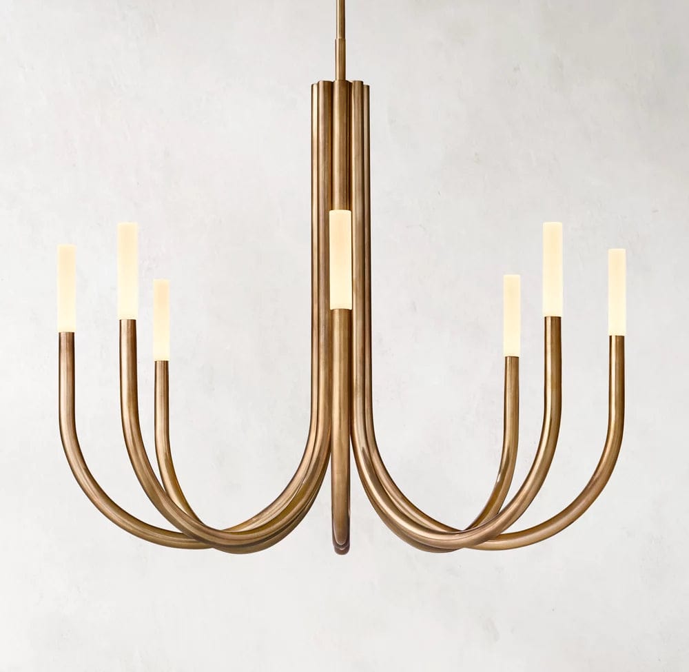 Rousse Modern Alabaster Chandelier 38'' by Franing - Chandelier,SHOP ALL,metal chandelier,Farmhouse