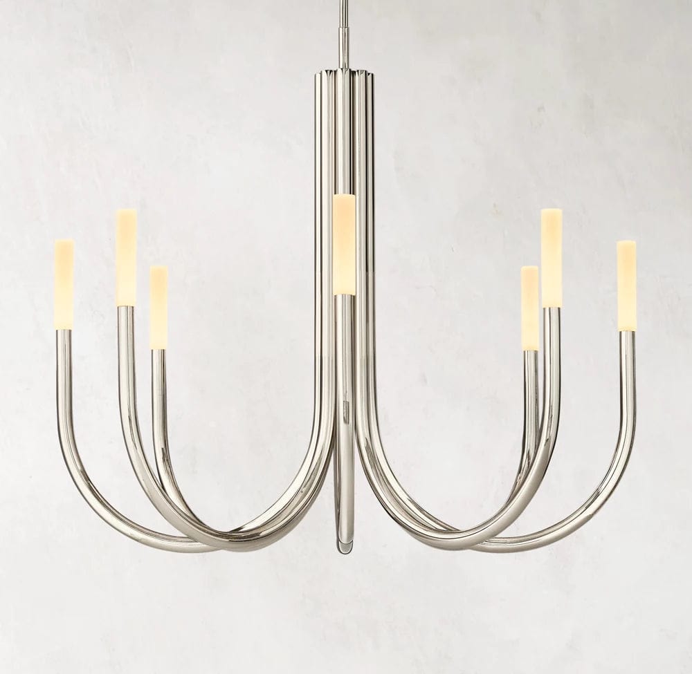 Rousse Modern Alabaster Chandelier 38'' by Franing - Chandelier,SHOP ALL,metal chandelier,Farmhouse