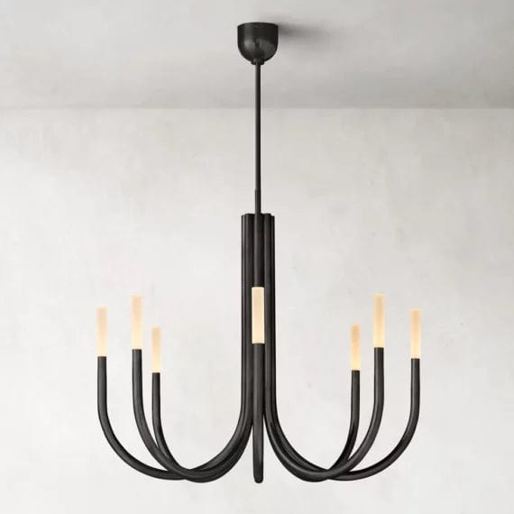 Rousse Modern Alabaster Chandelier 38'' by Franing - Chandelier,SHOP ALL,metal chandelier,Farmhouse