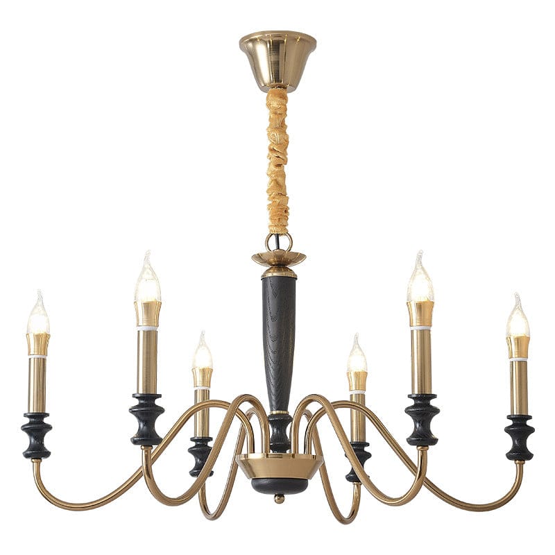 Rustic Wood & Metal Chandelier – 6/8 - Light Adjustable Ceiling Fixture by Franing - Ceiling,SHOP ALL,glass chandelier,Chandelier,1 - 3
