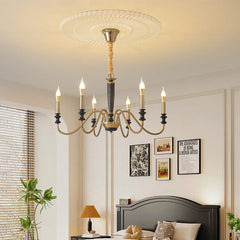 Rustic Wood & Metal Chandelier – 6/8 - Light Adjustable Ceiling Fixture by Franing - Ceiling,SHOP ALL,glass chandelier,Chandelier,1 - 3