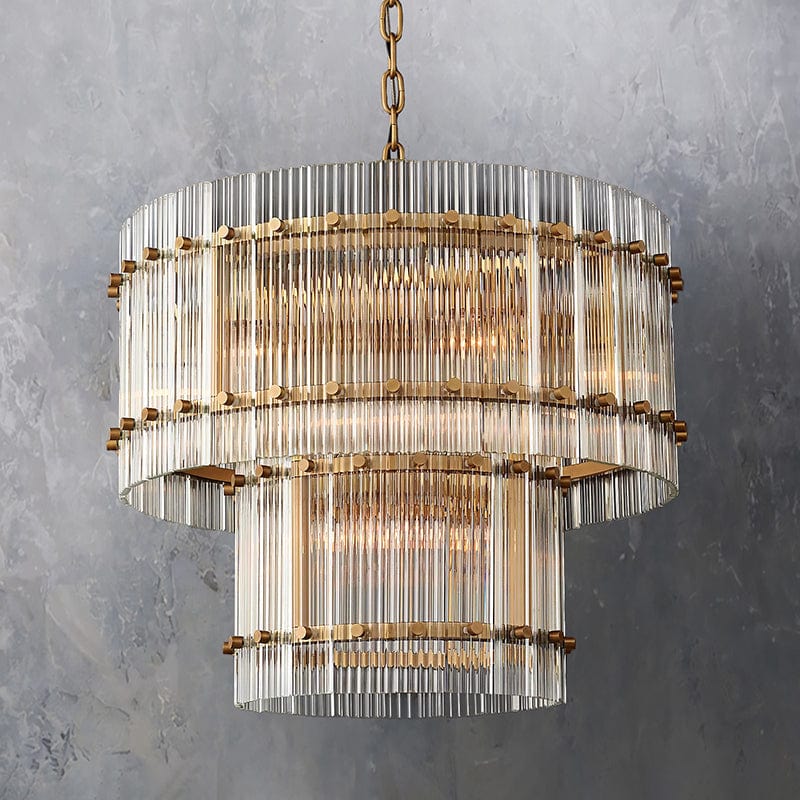 San Marcon 2 - Tier Round Chandelier 22" by Franing - Chandelier,SHOP ALL,glass chandelier