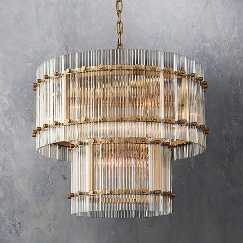 San Marcon 2 - Tier Round Chandelier 22" by Franing - Chandelier,SHOP ALL,glass chandelier