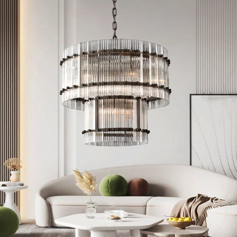 San Marcon 2 - Tier Round Chandelier 22" by Franing - Chandelier,SHOP ALL,glass chandelier