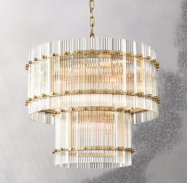 San Marcon 2 - Tier Round Chandelier 22" by Franing - Chandelier,SHOP ALL,glass chandelier