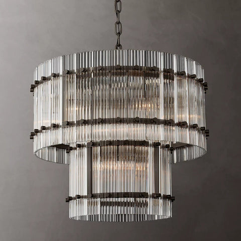 San Marcon 2 - Tier Round Chandelier 22" by Franing - Chandelier,SHOP ALL,glass chandelier