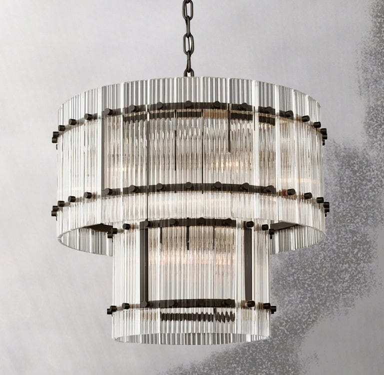 San Marcon 2 - Tier Round Chandelier 22" by Franing - Chandelier,SHOP ALL,glass chandelier