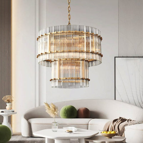 San Marcon 2 - Tier Round Chandelier 22" by Franing - Chandelier,SHOP ALL,glass chandelier