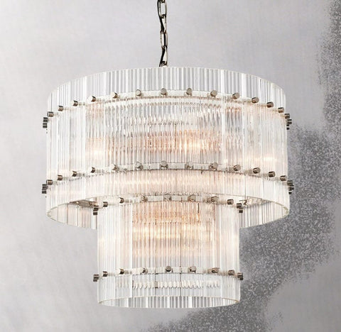 San Marcon 2 - Tier Round Chandelier 22" by Franing - Chandelier,SHOP ALL,glass chandelier
