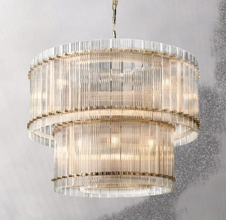 San Marcon 2 - Tier Round Chandelier 37" by Franing - Chandelier,SHOP ALL,glass chandelier