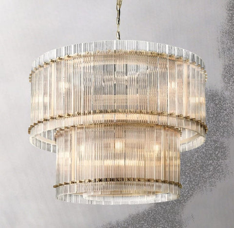 San Marcon 2 - Tier Round Chandelier 37" by Franing - Chandelier,SHOP ALL,glass chandelier