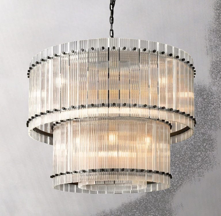 San Marcon 2 - Tier Round Chandelier 37" by Franing - Chandelier,SHOP ALL,glass chandelier