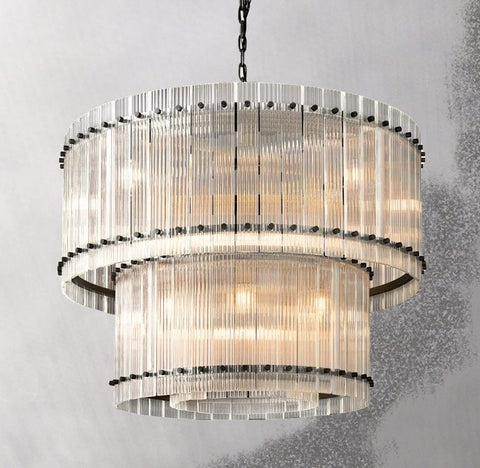 San Marcon 2 - Tier Round Chandelier 37" by Franing - Chandelier,SHOP ALL,glass chandelier