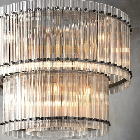 San Marcon 2 - Tier Round Chandelier 37" by Franing - Chandelier,SHOP ALL,glass chandelier