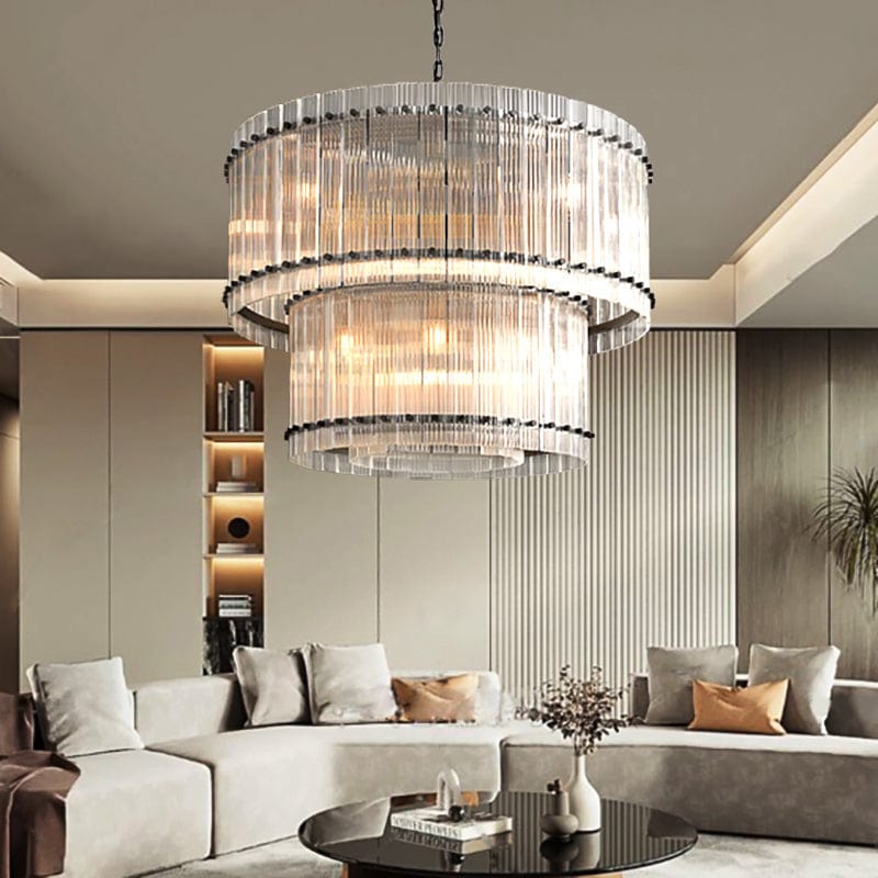 San Marcon 2 - Tier Round Chandelier 37" by Franing - Chandelier,SHOP ALL,glass chandelier