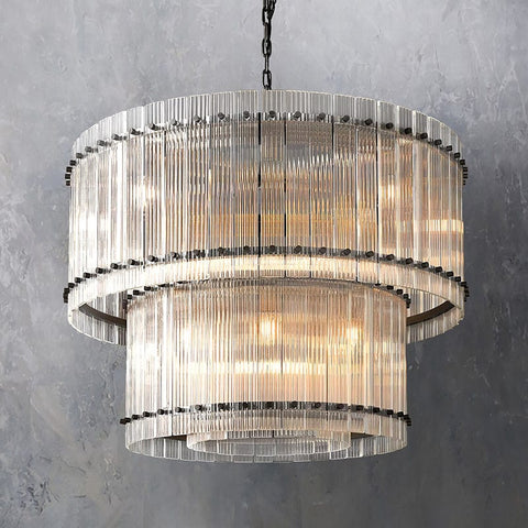 San Marcon 2 - Tier Round Chandelier 37" by Franing - Chandelier,SHOP ALL,glass chandelier
