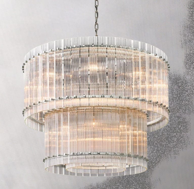 San Marcon 2 - Tier Round Chandelier 37" by Franing - Chandelier,SHOP ALL,glass chandelier