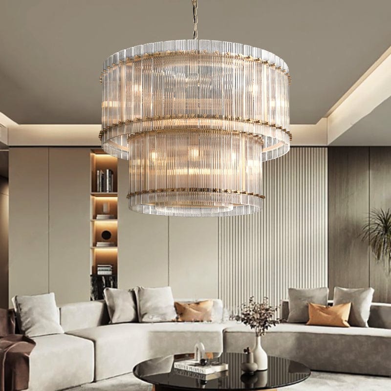 San Marcon 2 - Tier Round Chandelier 37" by Franing - Chandelier,SHOP ALL,glass chandelier