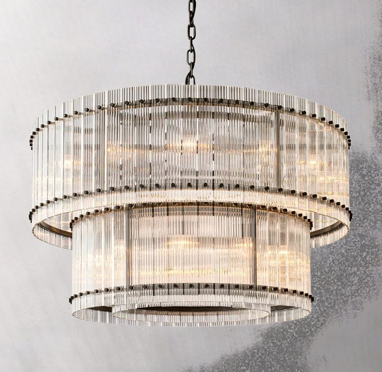 San Marcon 2 - Tier Round Chandelier 48" by Franing - Chandelier,SHOP ALL,glass chandelier