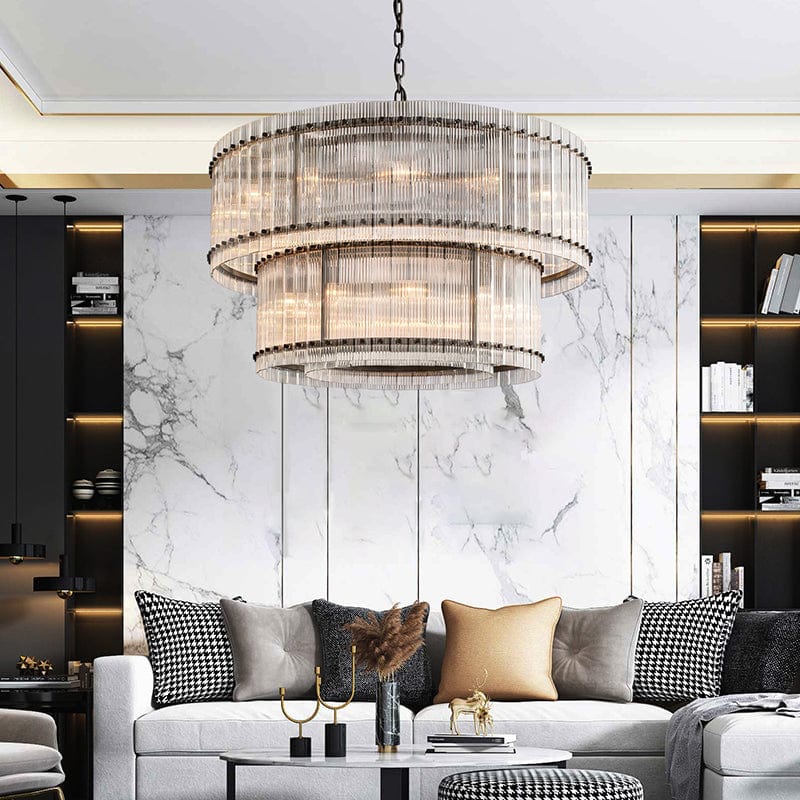 San Marcon 2 - Tier Round Chandelier 48" by Franing - Chandelier,SHOP ALL,glass chandelier