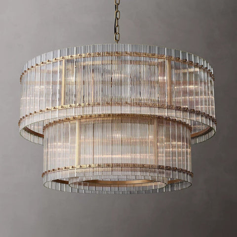 San Marcon 2 - Tier Round Chandelier 48" by Franing - Chandelier,SHOP ALL,glass chandelier