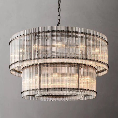 San Marcon 2 - Tier Round Chandelier 48" by Franing - Chandelier,SHOP ALL,glass chandelier