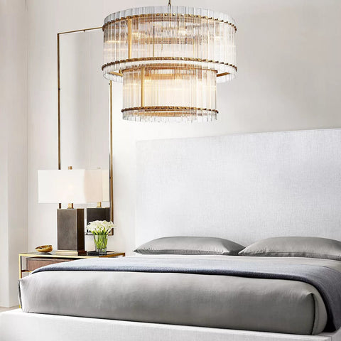 San Marcon 2 - Tier Round Chandelier 48" by Franing - Chandelier,SHOP ALL,glass chandelier