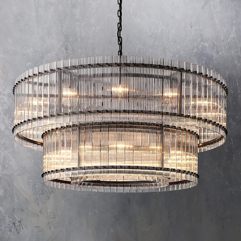 San Marcon 2 - Tier Round Chandelier 60" by Franing - Chandelier,SHOP ALL,glass chandelier