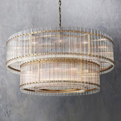 San Marcon 2 - Tier Round Chandelier 60" by Franing - Chandelier,SHOP ALL,glass chandelier