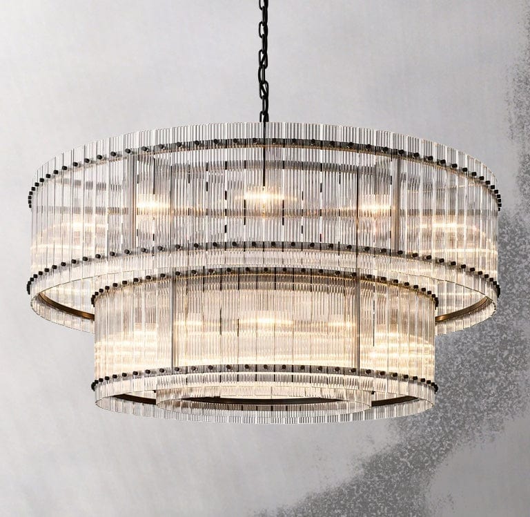 San Marcon 2 - Tier Round Chandelier 60" by Franing - Chandelier,SHOP ALL,glass chandelier