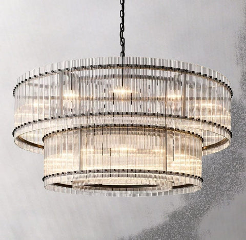 San Marcon 2 - Tier Round Chandelier 60" by Franing - Chandelier,SHOP ALL,glass chandelier
