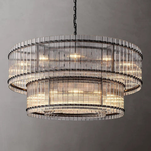 San Marcon 2 - Tier Round Chandelier 60" by Franing - Chandelier,SHOP ALL,glass chandelier